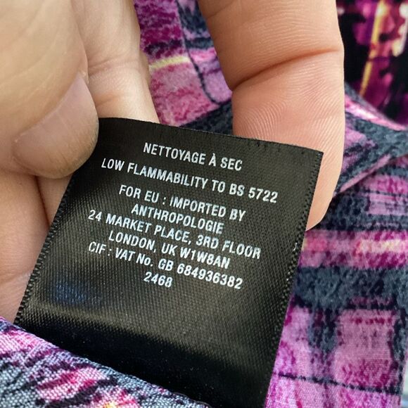 Anthropologie Maeve Petal Palette Tunic Dress Dolman Sleeves Women’s X-Small - Picture 8 of 9